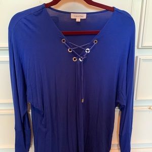 Blue Calvin Klein shirt